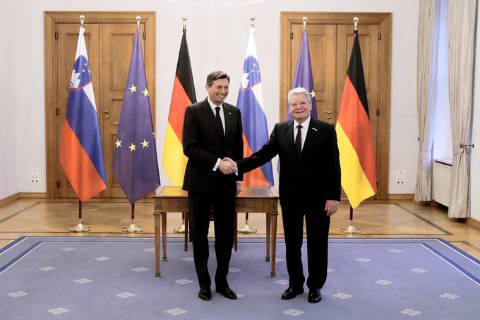 President Pahor with German President Gauck in Berlin